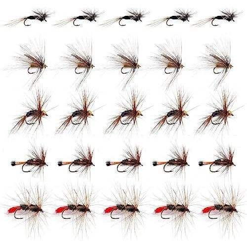 D1:25pcs Fly Fishing Flies(5 Types)