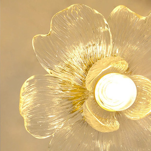 Lámpara de techo con forma de pétalo, moderna y minimalista, de montaje empotrado, luz blanca cálida tricolor para pasillo, balcón, entrada - Product Image 2
