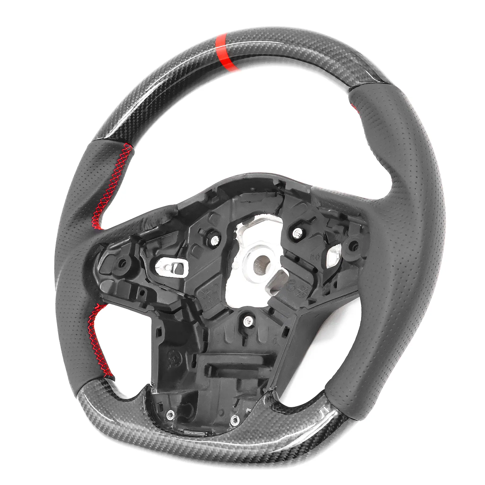 Accesorios de cuero para volante de coche de carreras de carbono para Toyota GR Supra A90 2020-2023