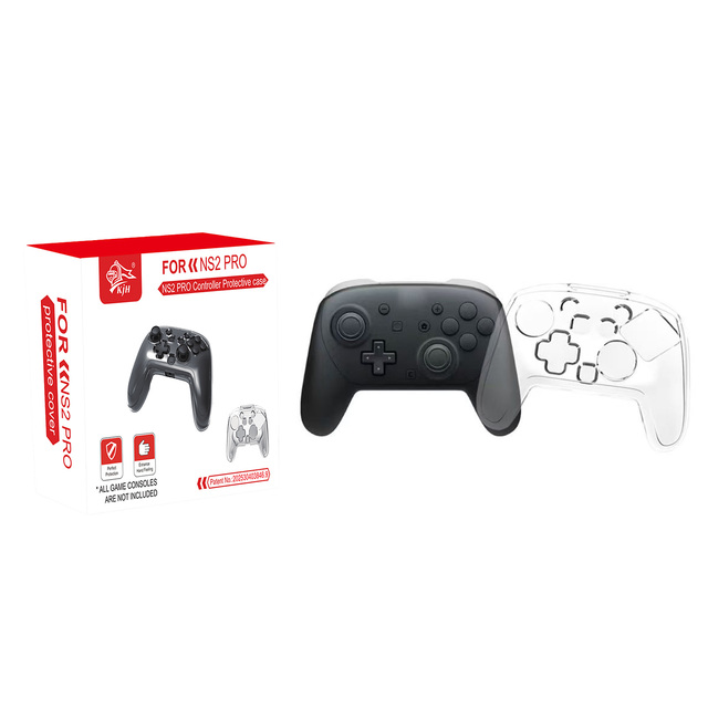 White Clarity Transparent Protective Case for Nintendo Switch 2 Pro Case for NS2 Pro Controller Cover Crystal Shell