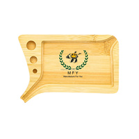 Plateau à rouler en bois de bambou personnalisé pour cigarettes, bords lisses, plateau à papier pour cigares, accessoires pour fumer du tabac, plateau à rouler avec entonnoir