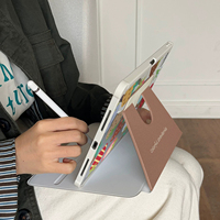 Étui de protection pour tablette Apple iPad 11e/10e génération, design fraise assorti aux couleurs tendance, avec support rotatif Air8