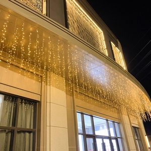 Guirlande lumineuse LED en forme de glaçons pour décoration de rue de Noël, 3M/4M/5M, pour extérieur, maison, fête, mariage, mur, décoration de corniches - Product Image 5