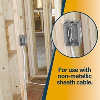 Linsheng homologué ETL 18 Cu.In. Boîte à interrupteurs carrée de 4 pouces, boîte électrique en PVC profonde pour maison neuve