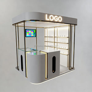 Exhibición de perfume de gama alta personalizada, muebles de vidrio, gabinete con cerradura, tienda de fragancias, exhibición minorista, quiosco de perfume moderno - Product Image 4