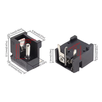 Prise d'alimentation CC 5,5 x 2,1 mm, 3 broches, connecteur CC-004 DIP, connecteur d'alimentation femelle 5,5 * 2,1 mm