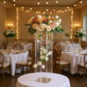 Columna de acrílico para jarrones de 31.5 pulgadas, centro de mesa geométrico para decoración de bodas, eventos y hogar. - Product Image 2