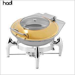 Mercato all'ingrosso Dubai piatto di sfregamento in acciaio inox commerciale piatto rotondo reale idraulico oro Buffet piatto per uso alberghiero ristorante - Product Image 1