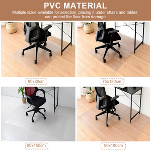 Tapis en PVC transparent pour <span class=keywords><strong>chaise</strong></span> <span class=keywords><strong>de</strong></span> <span class=keywords><strong>bureau</strong></span>, tapis <span class=keywords><strong>de</strong></span> <span class=keywords><strong>protection</strong></span> pour sols durs, pour une glisse facile et une <span class=keywords><strong>protection</strong></span> <span class=keywords><strong>sous</strong></span> la <span class=keywords><strong>chaise</strong></span> <span class=keywords><strong>de</strong></span> <span class=keywords><strong>bureau</strong></span> - Product Image 2