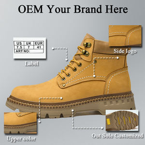 Botas de Trabajo para <span class=keywords><strong>Hombre</strong></span> Fabricadas en Fábrica con Parte Superior de Cuero Genuino Transpirable y Resistente a los Pinchazos y Forro de Malla - Product Image 5