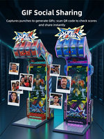 Funspace Super Boxing Machine, 4 modes de poids, écran vertical HD 43 pouces, jeu d'arcade à monnayeur en anglais, machine de frappe