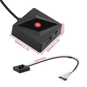 <b>PC</b> <b>Power</b> Switch Button 1.8M <b>Cable</b> USB Interface Small Square Model With Metal Bracket And Screw For Desktop Computer - Product Image 5