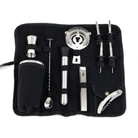 Ensemble cadeau pour cocktails, accessoires de barman en acier inoxydable, ensemble de bar, shaker à cocktails en métal, shaker à cocktails en acier inoxydable