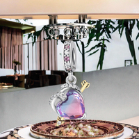 Exquis pendentif flèche de Cupidon en argent S925 traversant un cœur, pour bracelet et collier, fabrication de bijoux DIY, breloque zircon coloré, ODM OEM