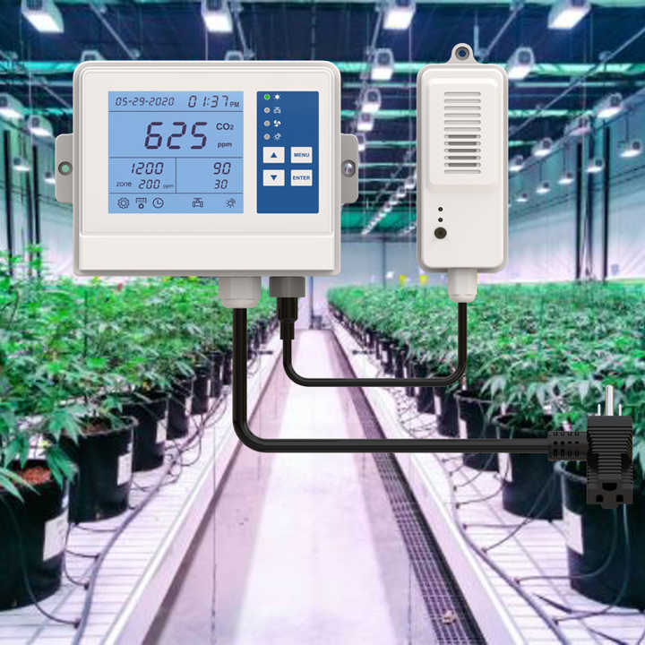 温室栽培テントルームプラント10000PPMCO2バルブ換気ファン制御CO2 