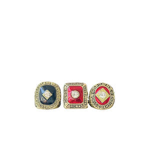 NFL Set cincin kejuaraan coklat 1950-1955 1964 Cleveland cincin olahraga cangkang berlapis emas 18K bergaya CMA paduan dibuat bersertifikat - Product Image 2