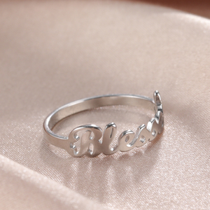 Anillos de acero inoxidable bendecidos religiosos Myshape para mujer, anillos de oración de Buena Esperanza, regalos de joyería de cumpleaños de Color dorado, venta al por mayor 2024 - Product Image 2