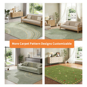Large Crystal Velvet Carpet <strong>Rug</strong> Modern Machine Made Classic Area <strong>Rugs</strong> Sets Luxury Rectangle Green Floor Carpet - Product Image 2