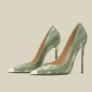 Tacchi Alti in Stile Cinese, Nuova Tendenza di Moda, Stiletto a Punta Verde con Cheongsam, Scarpe da Donna - Product Image 1