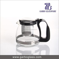 Mifa-théière transparente en verre borosilicate, de qualité alimentaire, résistante à la chaleur, décalcomanie, avec poignée en plastique, vente en gros
