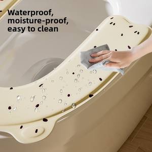 Funda de Asiento de Inodoro Moderna y Alargada, Impermeable, para Todo el Año, sin Necesidad de Lavado, Diseño Neutral para el Hogar - Product Image 5