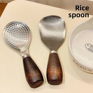 304 Stainless Steel Classic <b>Rice</b> <b>Cooker</b> Ladle with Wooden Handle Thickened Heat-Resistant Design Durable Non-Toxic for Party Use - Product Image 4