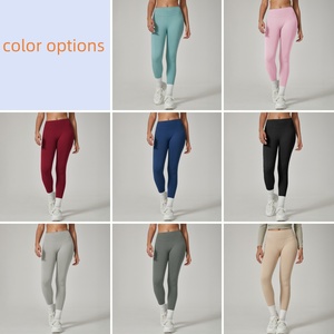 DFY Cintura alta Sin costuras Transpirable Pantalones de Yoga de longitud completa <span class=keywords><strong>Cameltoe</strong></span> Peach Butt Lift Estilo sólido <span class=keywords><strong>Leggings</strong></span> de talla grande - Product Image 2