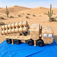 Véhicule gonflable géant personnalisé en PVC pour simulation de chasseur/missile publicitaire/tente anti-avion de grande taille pour fête en extérieur avec souffleur