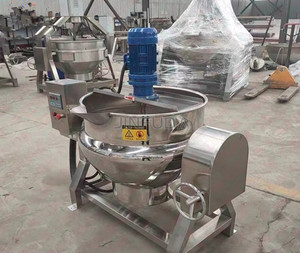 Hervidor industrial de gas o eléctrico o de vapor con camisa para cocinar para hacer leche o mermelada - Product Image 6