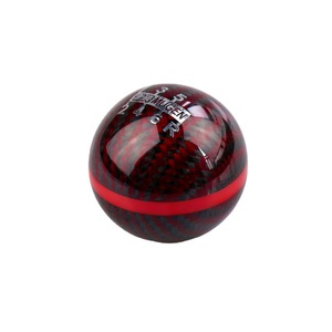 Carbon Fiber <b>Shift</b> <b>Knob</b> 5 6 Speed Round Manual Transmission Gear <b>Knob</b> For Car Modification - Product Image 5