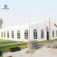 Tentes de réception en structure aluminium pour 200 personnes, idéales pour mariages et événements, en vente