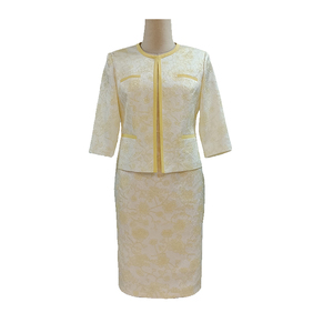 Vestido Casual de Brocado Suave de Alta Calidad, Largo hasta la Rodilla, Talla Grande, Color Caramelo, Estilo Turco, para Mujer - Product Image 3