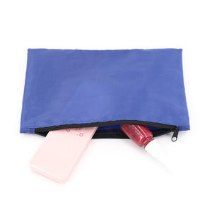 Üretici özel ucuz ambalaj poşet çanta fermuarlı şirket logosu baskılı promosyon organizatör çanta - Product Image 2