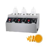 Chauffe-sauce SUNMAX en acier inoxydable avec contrôle de la température et 3 trous pour hôtels, cafés et services de restauration