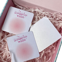 Cartes en papier recyclé beige écologique personnalisées avec estampage à chaud logo personnalisé emballage d'accessoires de mode pour lunettes