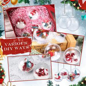 <span class=keywords><strong>Esferas</strong></span> Huecas <span class=keywords><strong>de</strong></span> Plástico Transparente <span class=keywords><strong>de</strong></span> Alta Calidad, <span class=keywords><strong>Esferas</strong></span> Huecas <span class=keywords><strong>de</strong></span> PS Transparente <span class=keywords><strong>para</strong></span> Adornos <span class=keywords><strong>de</strong></span> Árboles con Abertura - Product Image 3