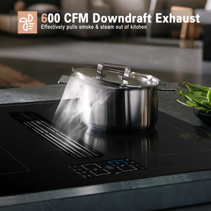 H-one - Placa de Inducción de Alta Gama de 7400W con Ventilación de 36 Pulgadas, Electrodoméstico de Cocina con Control Inteligente TFT y Wifi, Venta Directa de Fábrica - Product Image 1