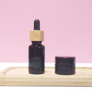 Luxury UV Dark Violet Glass Cosmetic Serum Oil <b>Bottle</b> with Screen Printed Custom Logo 20ml-100ml for Body Lotion & Hair Oil - Product Image 6