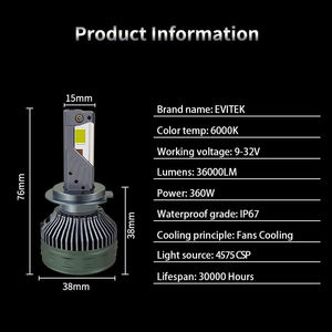 Car <b>Led</b> Worklight 360w Offroad <b>Work</b> <b>Light</b> 12v <b>Light</b> Fog Lamp N12 <b>Led</b> Tractor Headlight Bulbs Spotlight for Truck - Product Image 6