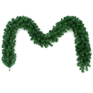 Guirlande <span class=keywords><strong>de</strong></span> Noël en pin artificiel populaire 2023, 2,7 m, verte, décoration en rotin, décoration suspendue pour porte, couronne <span class=keywords><strong>de</strong></span> Noël - Product Image 2