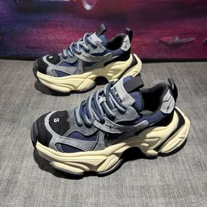 Sneakers Chunky Dad rétro unisexes, à blocs de couleurs, respirantes, en mesh, plateforme, chaussures décontractées augmentant la taille - Product Image 2