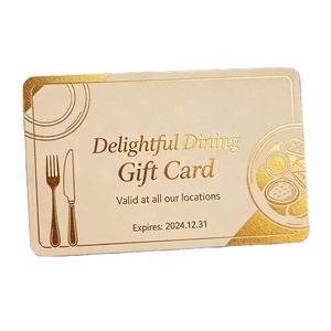 Personalizzazione di carte regalo per ristoranti con materiale in PVC e banda magnetica. Esperienza culinaria duratura e coinvolgente. Abbiamo la forza di far diventare IT un'esperienza indimenticabile. - Product Image 1
