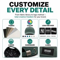 Topi Snapback 5 Panel Label Pribadi Kustom, Topi Baseball Personalisasi dengan Lapisan Satin, Unisex, Sporty, Hip Hop, Streetwear, Cocok untuk Empat Musim