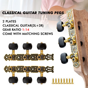 <span class=keywords><strong>Alice</strong></span> classica chitarra testa della macchina 1:14 rapporto di trasmissione chitarra accordatura chiave pioli 3 + 3 sintonizzatori w/ebano pulsante AO-020HV3P - Product Image 5