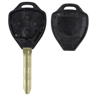 Coque de clé de voiture de vente directe d'usine étui de porte-clés à distance de voiture de remplacement avec lame adaptée pour bouton Toyota 2/3/4