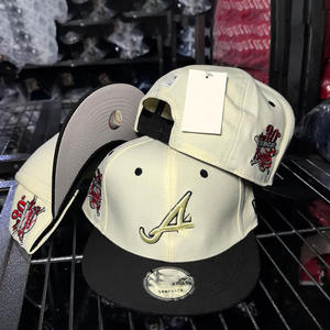 定制男士6面板经典原创时代套装棒球帽高品质复古平檐封闭戈拉斯豹纹牛津 - Product Image 2