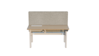 Bureau de travail ergonomique double poste réglable en hauteur, bureau partagé moderne pour personnel, bureau debout en métal, bureau à levage