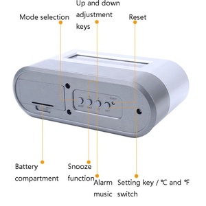Đa chức năng chủ bút với đồng hồ reloj LCD đồng hồ kỹ thuật số văn phòng văn phòng phẩm lịch im lặng bảng đồng hồ hiển thị nhiệt độ - Product Image 5