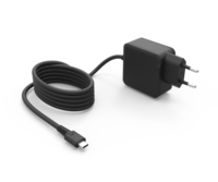 Cargador GaN USB-C de 45W con Cable Fijo, Compatible con Teléfono Móvil/Auriculares/Audífonos/Laptop/Reloj Inteligente, Enchufe para Reino Unido, Australia, Estados Unidos, Unión Europea e India
