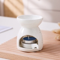 Diffuseur d'arômes en céramique petit format, design ajouré multi-fleurs, mignon, pour huiles essentielles, lampe aromatique, fourni directement par le fabricant